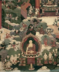 Vita di Buddha Sakymuni, gli eserciti di Mara attaccano il Beato